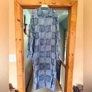 NWOT Blue Denim Long Shirt Dress by Oli & Hali